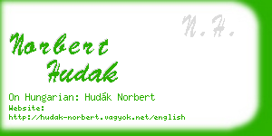 norbert hudak business card